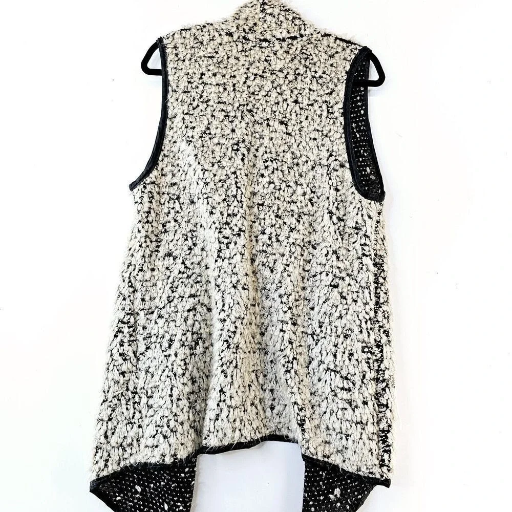 KUT from‎ the Kloth Waterfall Open Front Textured Knit Vest Women's Large Casual